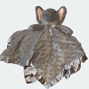 Pro Goleem Grey Elephant Security Blanket 16" X 16" Gray Soft Baby Lovey Unisex